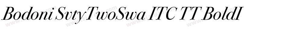 Bodoni SvtyTwoSwa ITC TT BoldIt字体转换